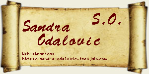 Sandra Odalović vizit kartica